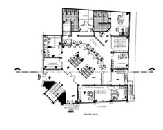 the floor plan for an office building