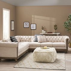 a living room filled with furniture and a rug