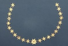 Necklace of rayed stars (incomplete), 300-200 BC, Hellenistic Greek Ancient Jewellery, The British Museum, Ancient Jewelry, Jewellery Inspiration, Shiny Things, British Museum, Pretty Jewellery