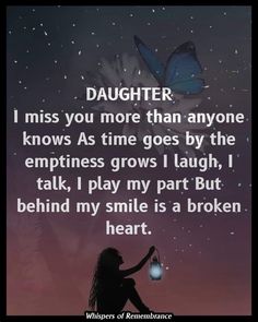 a girl holding a lantern in her hand with the caption daughter i miss you more than anyone knows as time goes by the