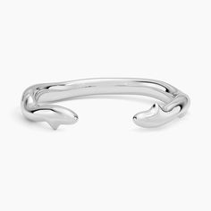 Rose Thorn Open Wedding Ring - 18K White Gold. Crafted to sit perfectly flush against a variety of wedding ring styles, this open design features shining thorns for a subtly decorative, nature-inspired look. Silver Jewelry Stack, Silver Jewelry Aesthetic, Necklace Stacks, Jewelry Stack, Unique Silver Jewelry, Wedding Ring Styles, Platinum Wedding Rings, Silver Jewelry Design, Wedding Anniversary Rings