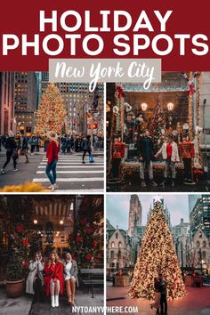 holiday photos from new york city with text overlay