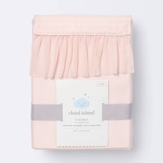 the cloud island crib sheet set in pink