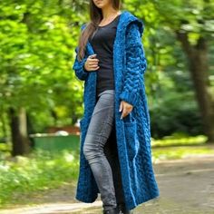 Product Description * Item:Women Cardigan * Condition: 100% Brand New * Color: Green   Dark Blue   Blue   Coffee * Size:Asian S-5XL * Package:1pc Sweater (without any accessories ）    Please note: 1.Please allow a little error due to manual measurement. 2.The color maybe a little difference because of the light,screen reflection etc. 3.If you are not sure what size to choose, you can tell us your height and weight, we will recommend the right size for you. Shipping 1. Your Item(s) will be shippe Hooded Sweater Coat, Knit Sweater Coat, Feeling Well, Long Sleeve Knitted Cardigan, Outwear Women, Blue Coffee, Cardigan Sweaters, Knitted Hood, Hooded Cardigan