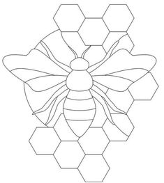 a bee that is sitting on top of a honeycomb