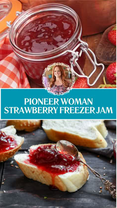 Pioneer Woman Strawberry Freezer Jam Pioneer Woman Strawberry Jam, Certo Strawberry Freezer Jam, Surejell Strawberry Freezer Jam Recipe, Strawberry Jam Using Frozen Strawberries, Frozen Fruit Jam Recipes, Strawberry Freezer Jam Recipe Sure Jell, Canned Strawberry Recipes, Sure Jell Strawberry Freezer Jam Recipe, Strawberry Jam From Frozen Strawberries