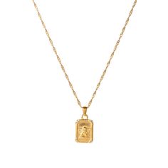 PRICES MAY VARY. ❤Gold Square Angel Necklace❤: Stunning chic inspired pendant necklace featuring Angel center surrounded by 18K gold plated set and hand polished metal texture,perfect for daily wear or stacking. ❤Size And Material❤:The dainty necklace is made of AAAAA+cubic zirconia,with 18k gold-plated Stainless steel,Pendant Size:22mm*17mm.Chain Length:about 16"+2"Extension. Please check the size detail before purchase. Adjustable extension chain can help you find a comfortable length. ❤Unique Gold Square Necklace, Simple Handmade Jewelry, Necklace Sun, Square Pendant Necklace, Square Necklace, Angel Necklace, Chic Necklace, Heart Flower, Flower Butterfly