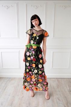 Black colourful Embroidered dress Luxury Multicolor Embroidered Dress, Cheap Multicolor Embroidered Dress, Black Summer Dress For Garden Party, Black Short Sleeve Maxi Dress For Spring, Multicolor Floral Applique Party Dress, Multicolor Floral Embroidery Evening Dress, Black Short Sleeve Dress For Garden Party, Multicolor Embroidered Floral Dress For Party, Multicolor Embroidered Dress With Floral Details For Party