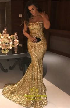 vampal.co.uk Offers High Quality Sparkly Gold Sequin Strapless Floor Length Mermaid Prom Dress,Priced At Only USD USD $132.00 (Free Shipping) Prom Dresses 2022, Evening Dress Long, Prom Dresses 2023, Evening Fashion, Mermaid Bridesmaid, Prom Dresses Long Mermaid, Strapless Prom Dress, Mermaid Evening Gown, Strapless Prom Dresses