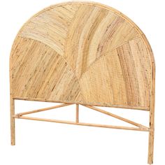 the headboard is made out of bamboo