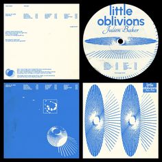 the blue and white cover art for little abilions'album, featuring an image of