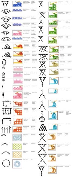 an image of different types of symbols in the form of letters, numbers and shapes