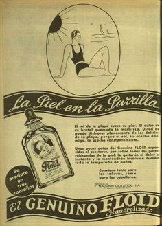 an old ad for the perfume brand, la pele en la parrilllla