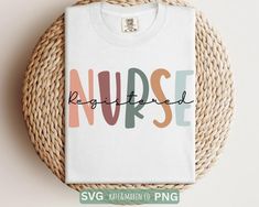 a white shirt with the word nurse on it