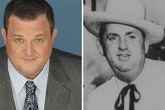 an old black and white photo of a man in a suit with a cowboy hat