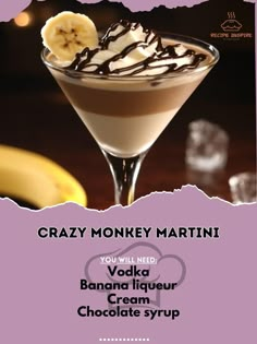 Creamy Chocolate Martini Recipe, Baileys Mocha Martini, Godiva Chocolate Martini Recipe, Coffee Martini Recipe Baileys Irish Cream, Chocolate Martinis Godiva, Alcoholic Milkshake, Yummy Alcoholic Drinks, Banana Slice