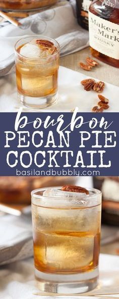 Pecan Pie Cocktail, Thanksgiving Cocktail Recipes, Bourbon Pecan Pie, Bourbon Cocktail, Coctails Recipes, Bourbon Drinks, Cocktail Sauce