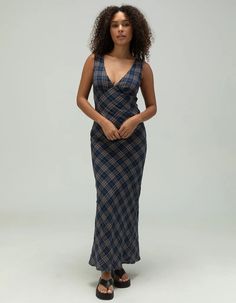 WEST OF MELROSE Plaid Womens Maxi Dress - BLUE COMBO | Tillys Afends Dress, Aka Christmas, Plaid Maxi Dress, Chino Pants Women, Wwe T Shirts, Elegant Outfits, Girls Blouse, Shoes With Jeans, Maxi Dress Blue