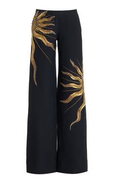 Embellished Wide-Leg Pants By Cucculelli Shaheen | Moda Operandi Cool Jeans Design, Cucculelli Shaheen, Indian Ethnic Wear For Women, Pants Design, How To Style, Look Cool, Straight Leg Pants, Moda Operandi, Classy Outfits