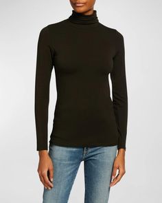 This Soft Touch Long-Sleeve Turtleneck from Majestic Filatures is the perfect mix of coziness and style. Crafted from a viscose-wrapped elastane that delivers four-way stretch and antimicrobial comfort, this top hugs your curves for an on-trend look. The turtleneck and long sleeves keep you warm while staying breathable. Wear it for lounging or pair it with your favorite jeans for an effortlessly cool Instagram selfie. Best of all, the anti-pill fabric means it stays just as soft after many wash