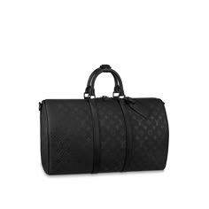 LOUIS VUITTON® - Keepall Bandoulière 50 - Black Louis Vuitton For Men, Louis Vuitton Duffle, Mens Suitcase, Louis Vuitton Virgil Abloh, 100 Million Dollars, Christian Dior Bag, Travel Luggage Suitcases, Louis Vuitton Travel Bags, Louis Vuitton Travel