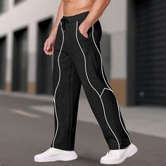 Season:Spring   Fall; Fabric:Polyester; Gender:Men's; Style:Fashion,Streetwear; Occasion:Sports Outdoor,Daily,Going out; Fit Type:Regular Fit; Function:Sports,Comfort; Waistline:Mid Waist; Pattern:Plain,Color Block; Design:Pleated,Elastic Waist,Drawstring; Pants Type:Joggers,Sweatpants,Trousers,Straight Leg Sweatpants; Fly Type:Drawstring,Elasticity; Front page:FF; Listing Date:10/10/2024; Hips:null; Length:null; Waist:null; Pants Length:Full Length Gym Sportswear Bottoms With Drawstring, Sportswear Bottoms With Drawstring For Gym, Sportswear Jogging Pants With Drawstring, Sportswear Pants With Drawstring For Jogging, Stretch Sportswear Pants With Drawstring, Athleisure Gym Pants With Drawstring, Stretch Gym Pants With Drawstring, Athleisure Drawstring Pants For Gym, Stretch Sweatpants With Drawstring In Sportswear Style