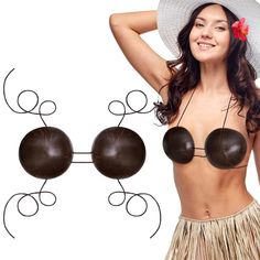 PRICES MAY VARY. Package Includes: You will receive 1 pair of 4.7" x 1.8" coconut bra top with adjustable strap, suitable for most women, meet your Hawaiian summer party or Halloween costume needs. Natural Coconut Shell: Our coconut bra bikini is made from natural coconut shell, carefully selected and professionally washed for a healthy clean, it is the ideal choice for your party costume matching. Make You Stand Out: Our coconut shell bra is easy to wear and comfortable, wearing it makes you se Coconut Bra, Shell Bra, Hawaiian Summer, Women Costume, Coconut Shell, Top For Women, Bra Top, For Your Party, Summer Party