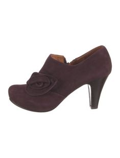 Chie Mihara Suede PumpsPurpleRound-ToesConcealed Zip Closure at SidesIncludes Dust Bag Suede Pumps, Pump Shoes, Dust Bag, Pumps, Women Shoes, Purple