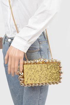 Sparkle and shine at any special event with our Metallic Beads Glitter Iconic Box Clutch! This beautiful clutch not only adds a touch of glamour to any outfit, but also has the versatility to be carried as a crossbody. Get ready to turn heads and make a statement! Length - 9" Width - 2.5" Height - 5"Acrylic, Mix MetalIncludes Shoulder Chain Snap On Closure Lead & Nickel Compliant Box Clutch, Glitter Acrylics, Womens Cocktail Dresses, Shoulder Chain, Dress For Short Women, Sneaker Heels, Matching Dresses, Cocktail Dress Party, Tech Accessories