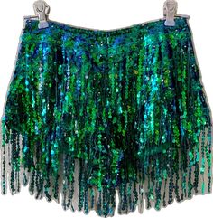 Summer Dance Bottoms With Sequins, Green Sequined Summer Bottoms, Summer Green Sequined Bottoms, Summer Sequined Green Bottoms, Disco Style Stretch Summer Shorts, Blue Stretch Shorts For Festival, Festival Green Bottoms With Built-in Shorts, Green Festival Bottoms With Built-in Shorts, Disco Style Summer Festival Bottoms