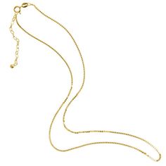 Delicate Italian box link chain.18kt gold plated sterling silver.Comes in various lengths. Please note prices increase as length increases.Please select length with additional costs Stones: Without Stones Length: Various Material: Gold Plated Sterling Silver Made in: Italy Classic Gold Plated Box Chain Necklace, Gold Chain Necklace With Rectangular Box Links, Yellow Gold-plated Box Chain Necklace, Yellow Gold Plated Box Chain Necklace, Yellow Gold Necklaces With Rectangular Box Chain, Classic Gold Box Chain Necklace, Yellow Gold Necklace With Rectangular Box Chain, Box Chain, Gold Plated Sterling Silver