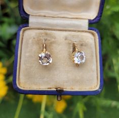 A Gorgeous late 19th century 18 Carat Gold and Rock Crystal earrings. The stones in a beautiful crown style setting. Possibly French origin.  Total drop 13mm. Width 8mm. Unmarked, tested positive for 18 Carat Gold.  The earrings with a hooks at the bottom for drops, drops not included. Very good condition and ready to wear.  Please notice the jewelry box on photos for display purpose only. The earrings will come in a brand new gift box. Thank you. Formal Crystal Gemstone Earrings, Victorian Screw Back Earrings For Formal Occasions, White Victorian Earrings For Formal Occasions, Victorian Style White Earrings For Formal Occasions, Victorian Screw Back Wedding Earrings, Victorian Screw Back Earrings For Wedding, Victorian Wedding Earrings With Screw Back, Classic Wedding Diamond Earrings With Gemstones, Victorian Yellow Gold Diamond Earrings For Wedding