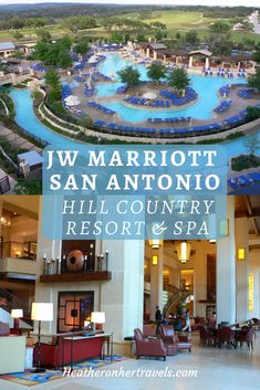 an aerial view of the resort and pool area at jw marriott san antonio