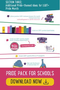 the pride pack for schools is available on this page, and it's free to use