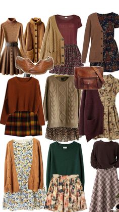 Academia Outfits, Cottagecore Outfits, Look Retro, Mode Casual, Fashion Inspiration Design, Midi Skirts, Look Vintage, And Dresses, Mode Vintage