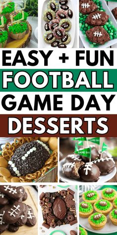 easy and fun football game day desserts