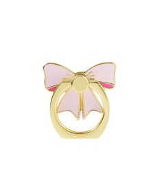 BEST SELLER! Our pink bow phone ring is designed to easily hold your phone when you're scrolling or texting. Add a touch of prettiness to your phone. Details: Soft pink metal bow backing Movable gold ring Size: 1.5" x 2" H Cute Pink Accessories, Cell Phone Ring, Metal Bow, Girly Phone Cases, Beautiful Stationery, Pink Girly Things, Girly Accessories, Beautiful Handbags, Pink Ring