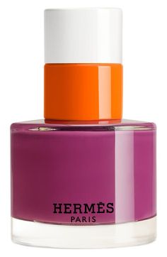 Find HERMÈS Les Mains Nail Enamel In Ultraviolet on Editorialist. What it is: The iconic nail polish in a limited-edition color from the 2024 spring and summer collection that will bring a pop of summery shade to hands.What it does: The limited-edition shades were inspired by a stormy summer night, heavy with humidity. The beautiful bottle features a cap engraved with the Hermès Ex Libris. The nail polish provides radiant color and a long-lasting lacquered shine. Its fluid texture leaves a fine, smooth film on the nail. Its intense colors contain a high concentration of ultrafine pigments. Its formula, made in France, is composed of at least 71% ingredients of natural origin. The long and supple rounded brush covers the nail in a single gesture. It enables precise and uniform application. Orange Boxes, Ex Libris, Summer Night, Intense Colors, Objects Design, A Cap, Pure Color, Ultra Violet, Summer Collection