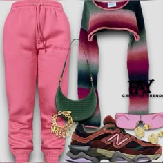 Pink Sweatpants Outfit, Fye Outfits, Glam Outfit, Sweatpants Outfit, Pink Sweatpants, Dream Future