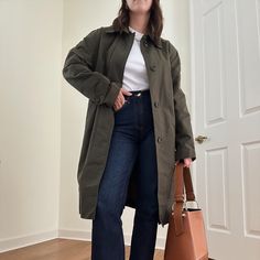 Love This Coat & Purchased To Wear On A Trip. Never Had The Chance To Wear It, And Probably Won’t Again. Worn Once, Like New. This Is A Men’s Small. Fits Like A Women’s Oversized Small Or True Medium. I’m 5’4” For Reference! 59% Cotton And 41% Nylon. Classic Relaxed Fit Outerwear For Work, Classic Cotton Outerwear For Daywear, Khaki Outerwear For Business Casual In Fall, Classic Khaki Outerwear For Everyday, Relaxed Fit Single Breasted Outerwear For Everyday, Single-breasted Relaxed Fit Outerwear For Daywear, Fall Cotton Outerwear For Business Casual, Classic Everyday Khaki Outerwear, Classic Oversized Outerwear For Everyday