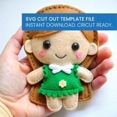 Bring your creativity to life with our Felt Cute Girl Doll Pattern featuring an adorable felt doll character, perfect for DIY plans that spark joy and imagination! Whether you're a seasoned crafter or just starting out, this Cricut Projects Template offers straightforward instructions and a chance to create a heartwarming companion--order now and unleash your crafting potential! You don't need Cricut Access. Transform your creative projects with our Downloadable SVG Cut Out Template! Perfect for Felt Doll Pattern, Cricut Access, Simple Geometric Designs, Projets Cricut, Shape Templates, Rag Doll Pattern, Quiet Book Ideas, Dog Fashion, Felt Birds