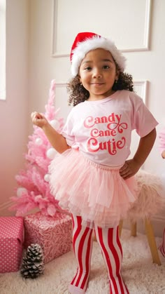 The cutest tee for your little Candy Cane Cutie! This adorable pink tee will be perfect for all of your family's activities this holiday season! Available in adult, kids and baby sizes (separate listings, see our shop for other options)  -100% cotton  - Extra light fabric (4.2 oz/yd² (142 g/m - Retail fit *About Our Shop* Justy Bae is a brand dedicated to all things GIRL MOM!  *Our items ship from multiple warehouses so your order may come in separate shipments* Thanks so much for being here and we hope you LOVE everything!  TURN AROUND TIME  5-7 business days. All items are made and are made to order. Orders may arrive in separate packages  KEEP UP WITH US   Make sure to tag us on instagram @JustyBaeShop for a chance to be featured! Facebook VIP Group: https://www.facebook.com/groups/1012 Christmas Outfit Toddler Girl, Christmas Outfit Kids, Toddler Girl Christmas Outfits, Pink Christmas Shirt, Candy Cane Cutie, Toddler Christmas Outfit, Cute Christmas Outfits, Girl Holiday, Christmas Shirts For Kids