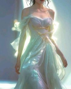 Ethereal Dress Goddesses, Fairy Gown, Mesh Gown, Mermaid Core, Fantasy Outfits, Fairy Clothes, Fairy Dresses