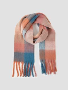 Stay warm and chic with this chunky scarf. Wear it over your coats and jackets. -Super soft and skin-friendly -Fluffy brushed finish with fringed detailing Size: 240cm*40cm Materials Description 100% Polyester Check Scarf, Cozy Wrap, Chunky Scarf, Comfy Winter, Chunky Scarves, Tartan Scarf, Checked Scarf, Oversized Scarf, Dark Denim Jeans