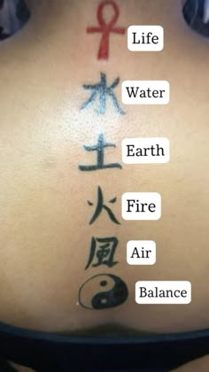 Red Ankh Tattoo Women, Baddie Neck Tattoos Red, Red Ying Yang Tattoo, Elements Of Life Tattoo, Ankh Back Tattoo, Anhk Tattoos For Black Women, Red Ankh Tattoo, Ahnk Tattoo Black Woman, Ying Yang Back Tattoo