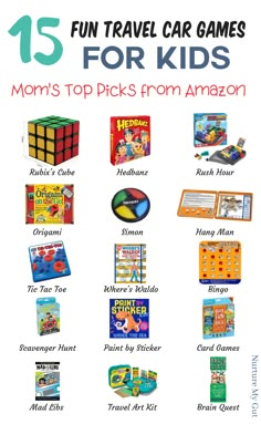 the top picks from amazon's 15 fun travel car games for kids