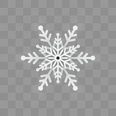 a white snowflake on a gray background