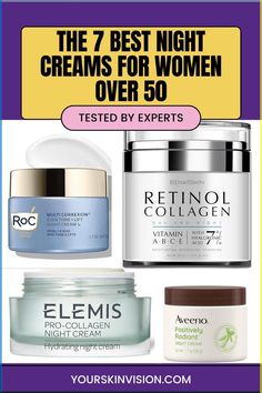 The 7 Best Night Creams for Women Over 50, Tested by Experts | We researched the best night creams for women over 50 based on factors like skin type, ingredients, anti-aging benefits, and more. We also spoke to dermatologists to get expert advice on what to look for in a night cream and how to maximize its effectiveness. Click to shop our top picks! #amazonfinds #skincareover50 #antiaging #nightcream Minimalist Skincare, Best Night Cream, Face Cream Best, Best Skin Care Routine, Oil Free Moisturizers, Moisturizing Lotion, Anti Aging Moisturizer, Skin Pores, Cruelty Free Skin Care