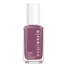 expressie dries in about a minute so you can grab, try and apply on-the-fly. our first-ever angled brush allows for easy application with both hands. Essie Expressie quick dry nail polish, 8-free vegan, mauve purple, Get A Mauve On, 0.33 fl oz; Expressie Get A Mauve On - mauve purple quick dry nail polish with a cream finish Quick-dry nail polish; fast-drying formula that dries in about a minute One-step color; apply two coats of any Expressie color on clean nails, let dry for about a minute, no Quick Dry Nail Polish, Dry Nails Quick, Dry Nail Polish, Mauve Purple, Angled Brush, Clean Nails, Pedicure Nails, Your Shopping List, Manicure And Pedicure