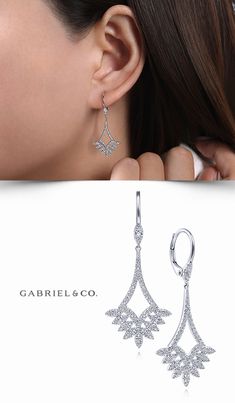 18K White Gold Fashion Earrings EG13905W84JJ #GabrielNY #DiamondJewelry #FineJewelry #GabrielAndCo #UniqueJewelry #FineJewelry#FashionJewelry#UniqueJewelry#GiftIdeas#UniqueGifts#DiamondJewelry #Jewelry#Earrings #FashionEarrings#GoldEarrings #WhiteGoldEarrings Fine Jewelry In White Gold With Timeless Design, Fine Jewelry For Wedding With Timeless Design, White Gold Fine Jewelry With Timeless Design, Fine White Gold Jewelry With Timeless Design, Wedding Fine Jewelry With Timeless Design, Timeless Wedding Jewelry With Fine Design, Modern 14k White Gold Jewelry With Diamond Accents, White Gold Diamond Rings With Timeless Design, Refined White Gold Jewelry With Timeless Design